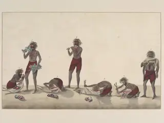The Sheep-eater exhibiting his powers at Fategarh in Uttar Pradesh on 3 March 1796