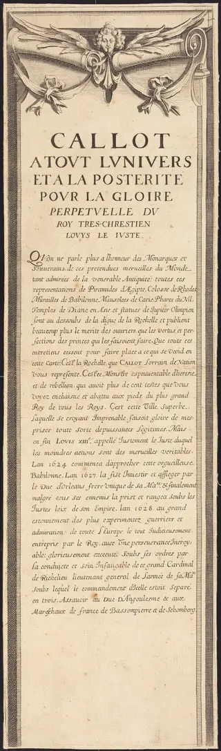The Siege of La Rochelle [plate 4 of 16;  set comprises 1952.8.97-112]