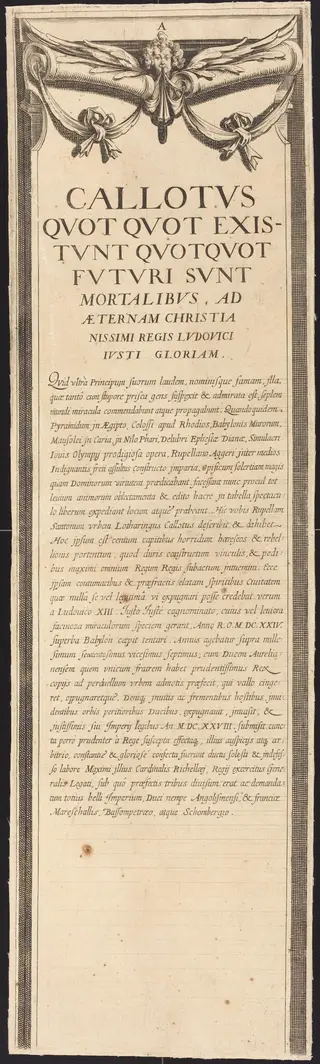The Siege of La Rochelle [plate 8 of 16;  set comprises 1952.8.97-112]
