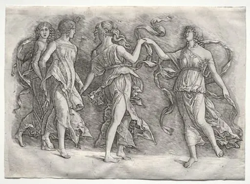 Four Dancing Muses, by the so-called Premier Engraver