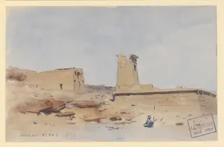 The Temple of Dendur, Showing the Pylon and Terrace, by Frederick Arthur Bridgman