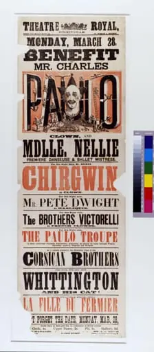 Benefit night of Charles Paulo and Mlle Nellie, by The Theatre Royal Printing Office