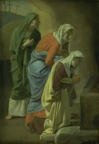 The Three Maries at the Tomb of Christ. Study