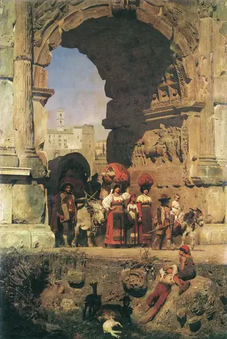 The Triumphal Arch of Titus in Rome
