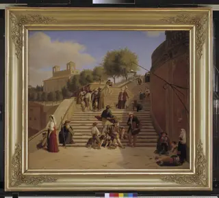 The Upper Flights of the Spanish Steps in Rome