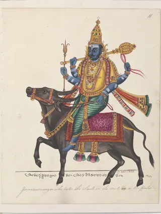 The Vedic god Yama, the god of death and guardian of the south