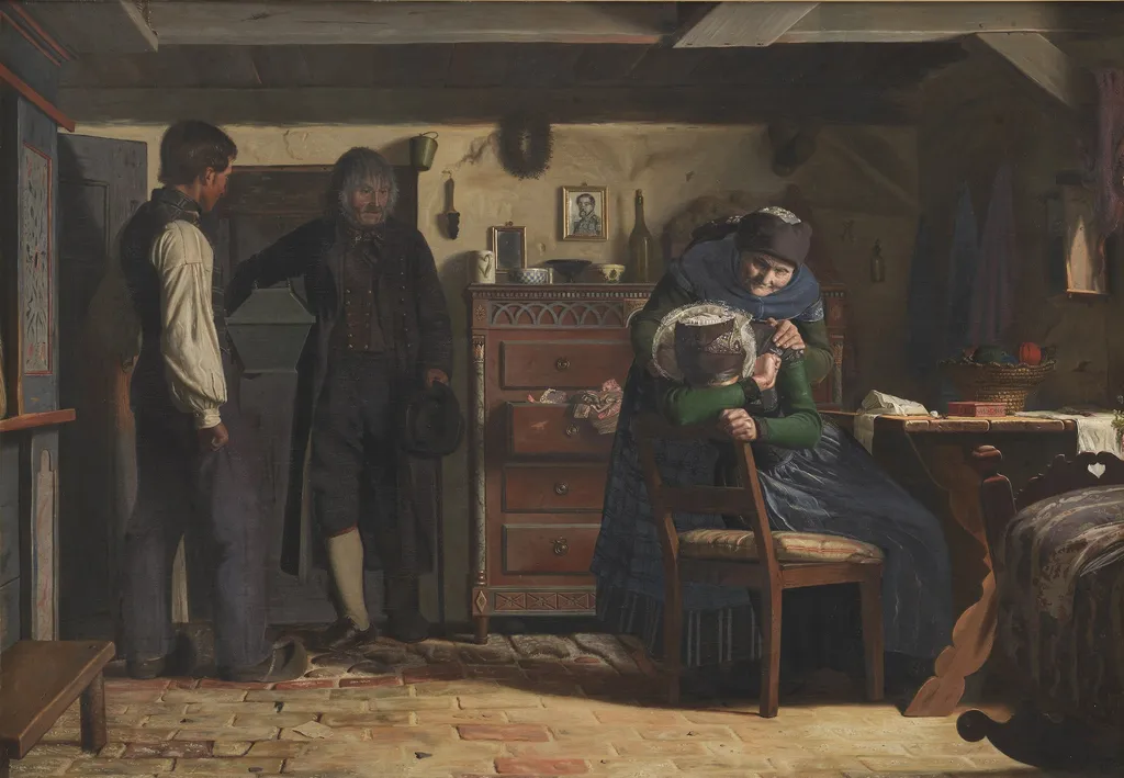 The Village Carpenter Bringing a Coffin for a Dead Child