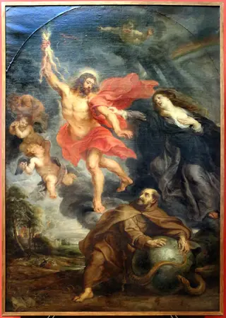 The Virgin Mary and Saint Francis Saving the World from Christ's Anger