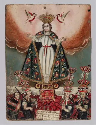 The Virgin Mary with Indigenous (Aymara) Donors