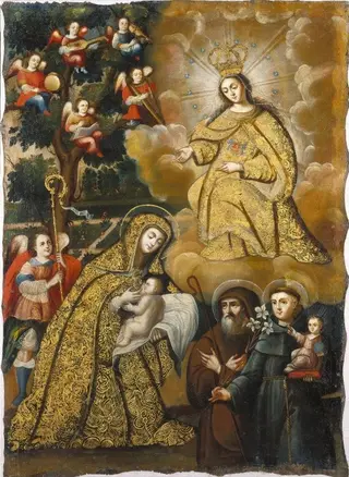 The Virgin of Mercy with Three Saints