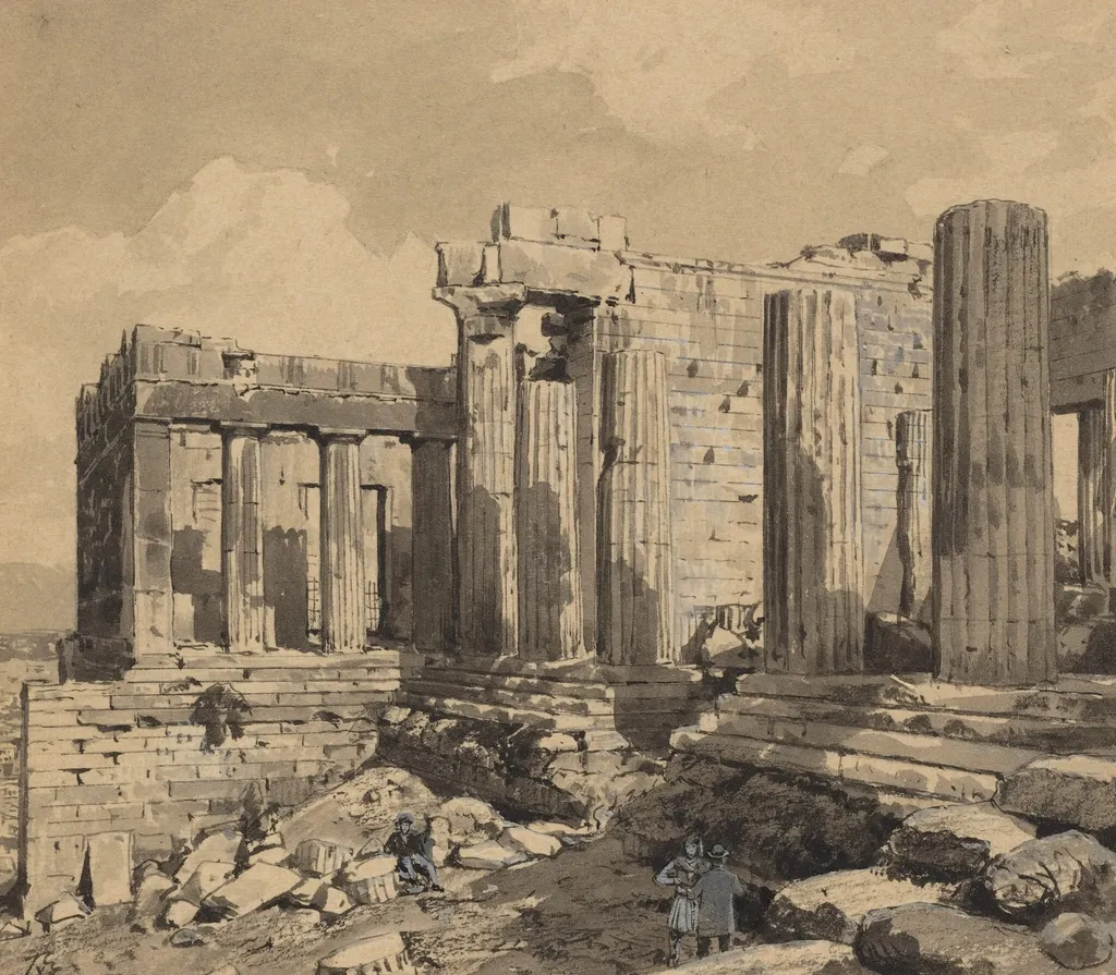 Propylaeum, by Themistocles von Eckenbrecher, ink, 1890