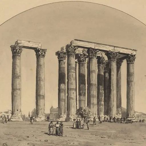 Temple of Olympian Zeus, by Themistocles von Eckenbrecher