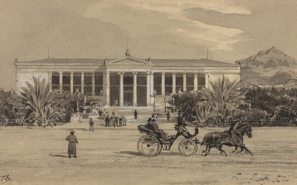 University, by Themistocles von Eckenbrecher, ink, 1890