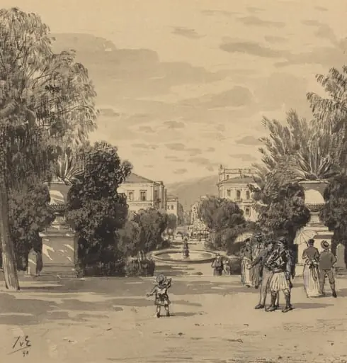 View from the Old Royal Palace of the Hermesstreet, by Themistocles von Eckenbrecher