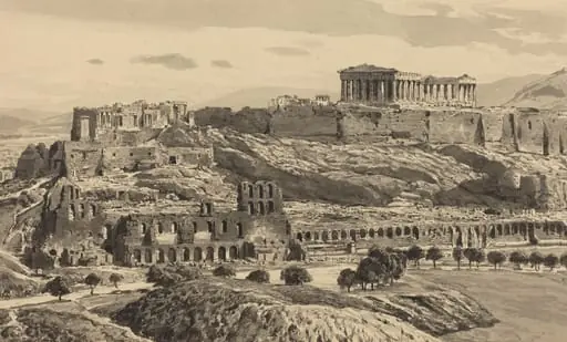 View of the Acropolis, by Themistocles von Eckenbrecher