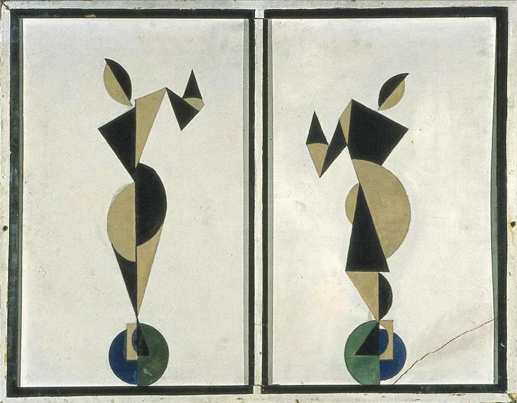 Dancers, by Theo van Doesburg, oil, 1916