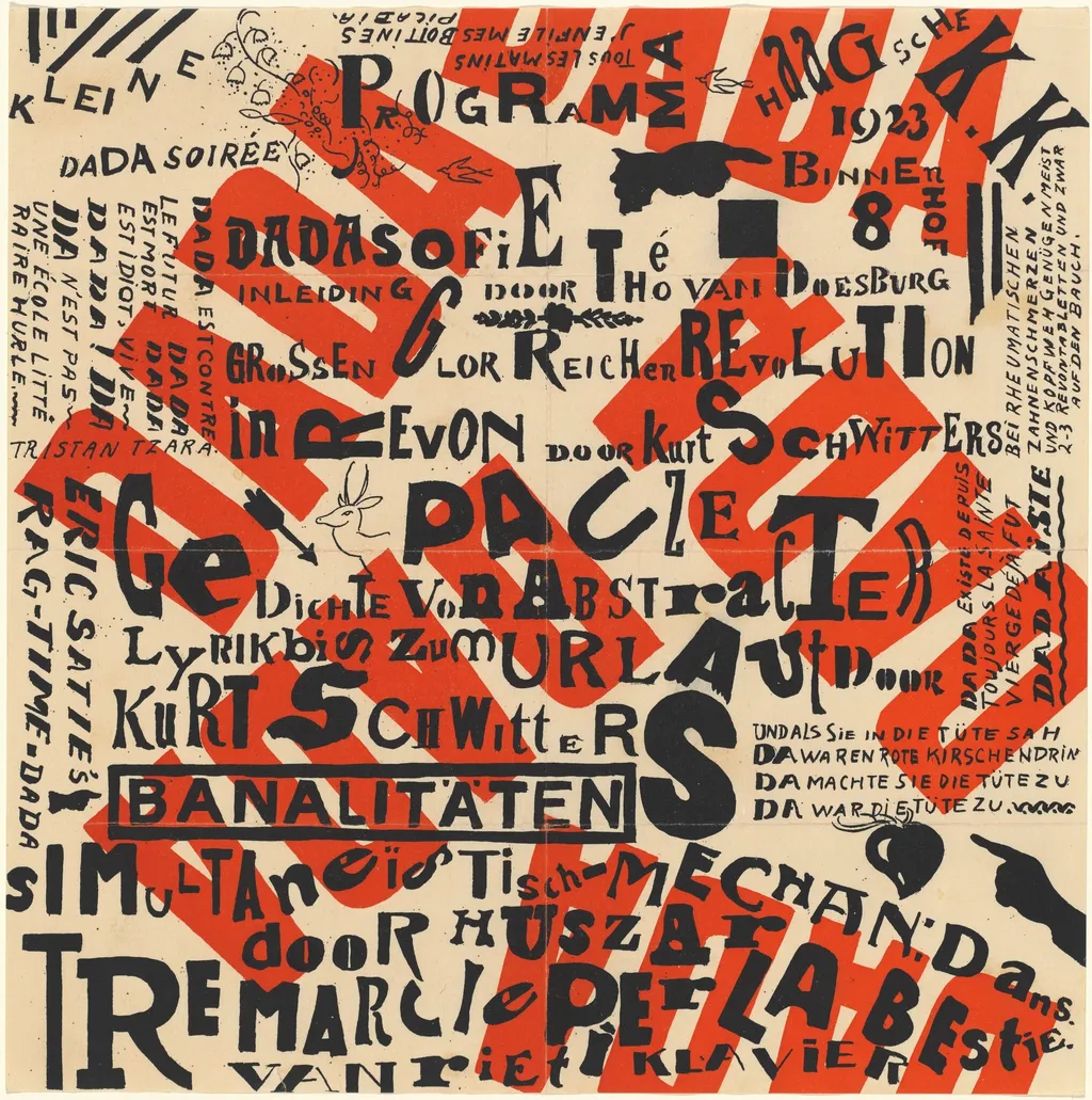 Kleine Dada Soirée (Small Dada Evening), by Theo van Doesburg, ink, 1922