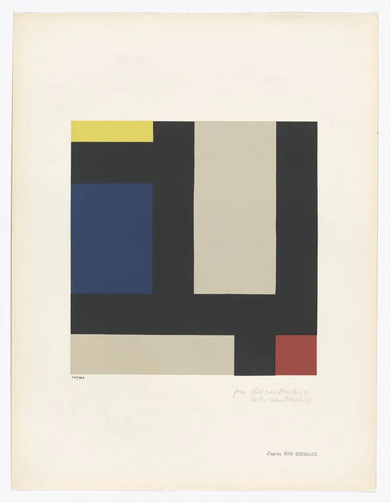 Untitled, by Theo van Doesburg, ink