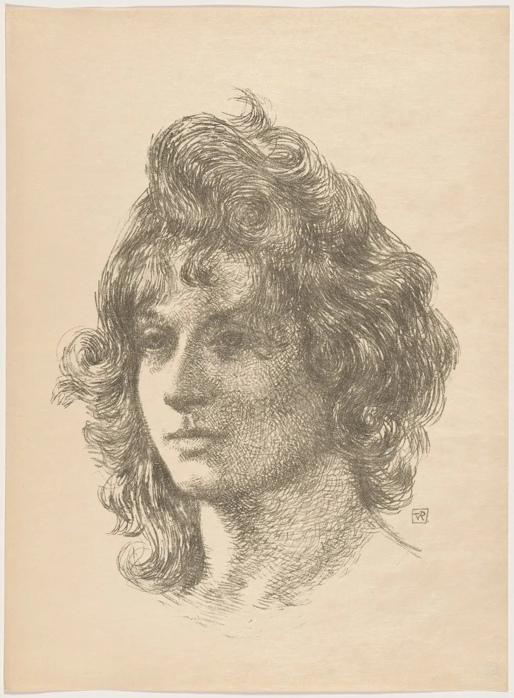 Etude, by Théo van Rysselberghe, ink, 1895