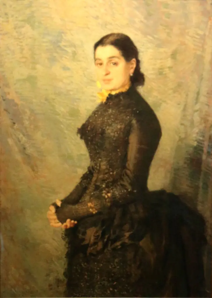 portrait of Mrs Wiener, by Théo van Rysselberghe