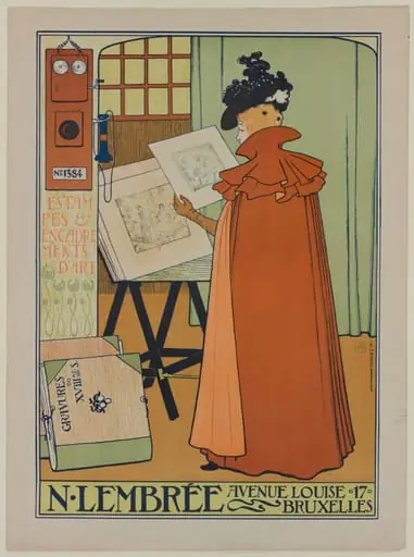 Poster for the Lembrée Gallery, by Théo van Rysselberghe