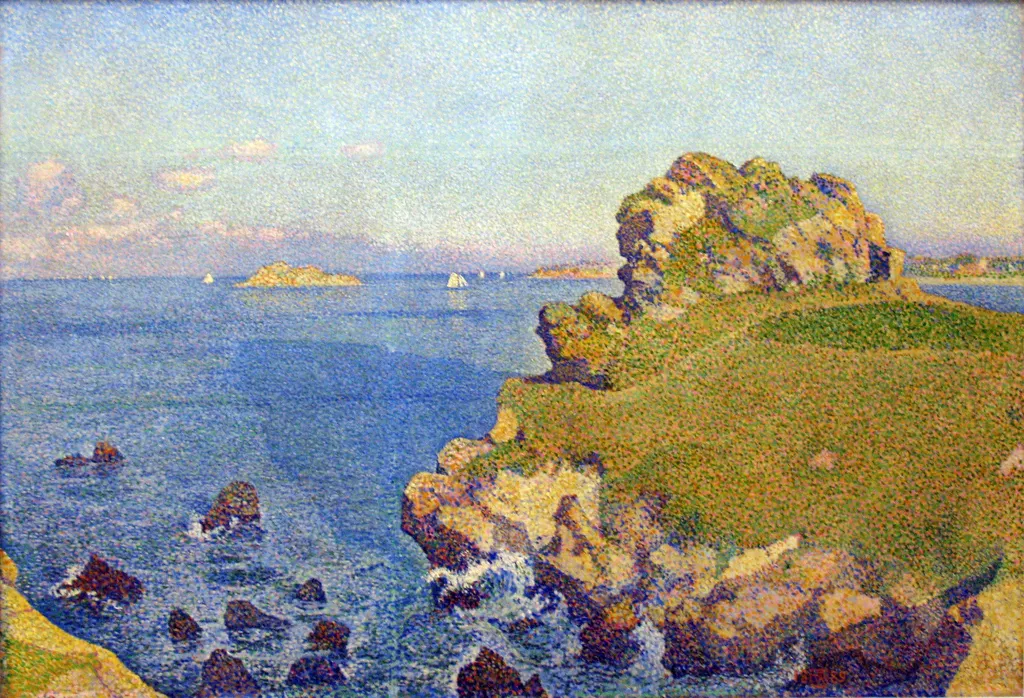 The 'Per-Kiridy' at high tide, 1889, by Théo van Rysselberghe, oil, 1895