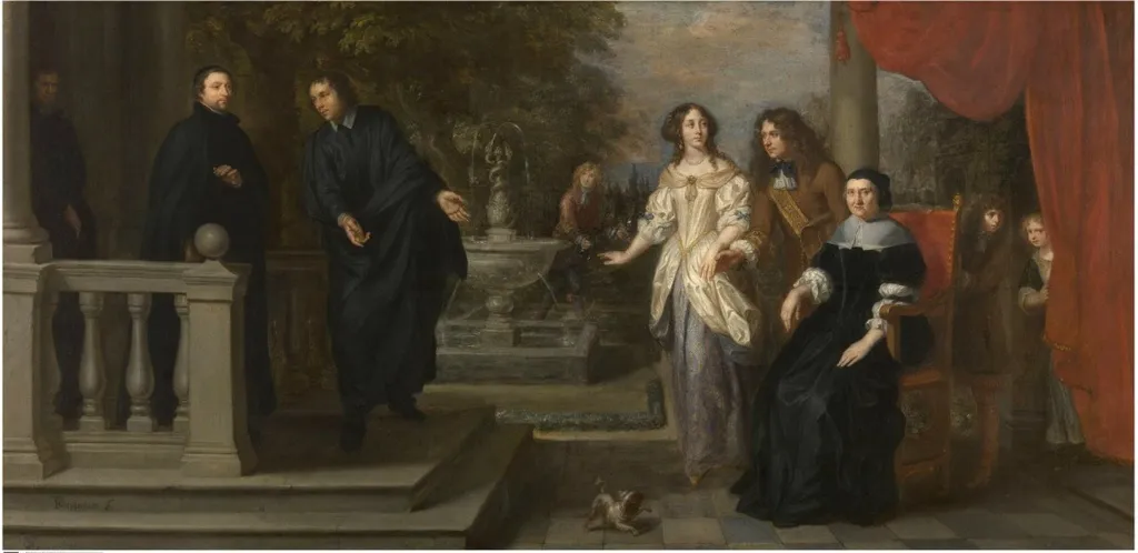 The Visit, by Theodoor Boeyermans, oil, 1650