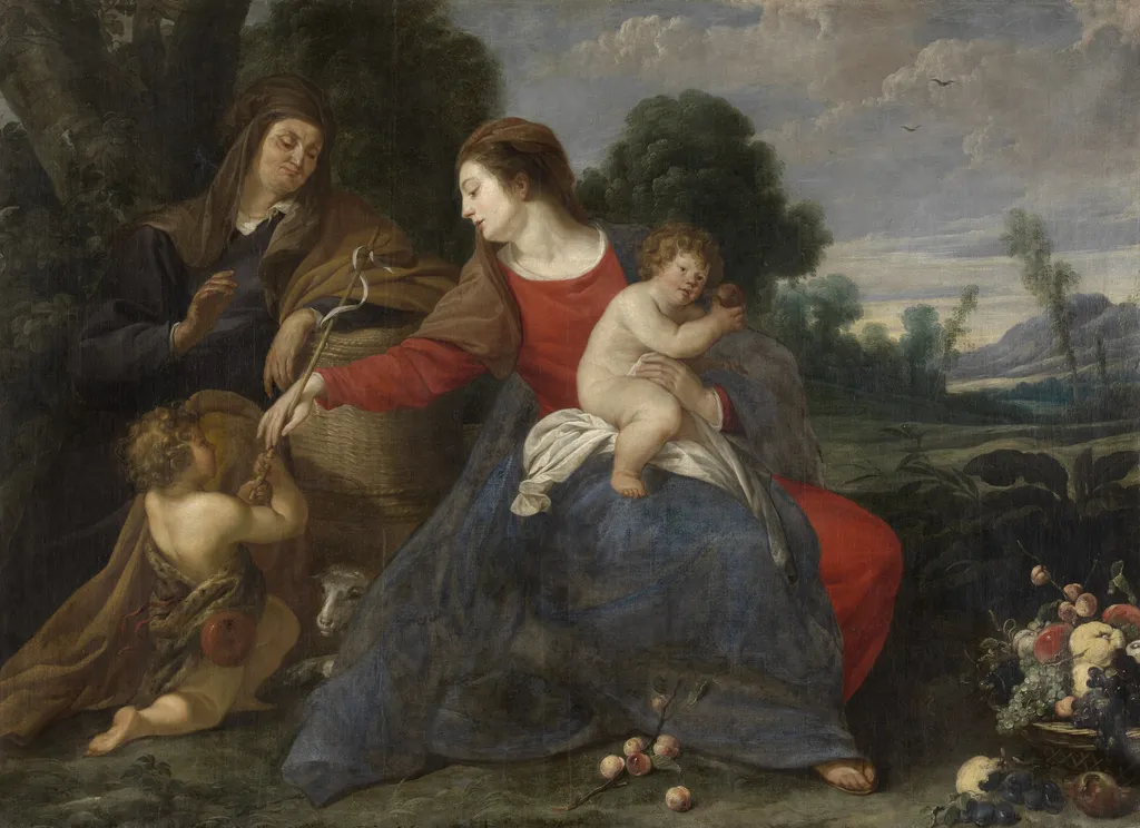The Holy Family, by Theodoor Rombouts, oil, 1634