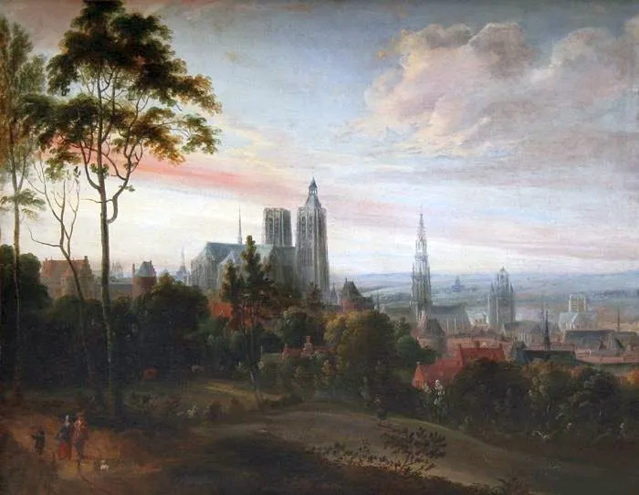 View on Brussels, by Theodoor van Heil, oil, 1650