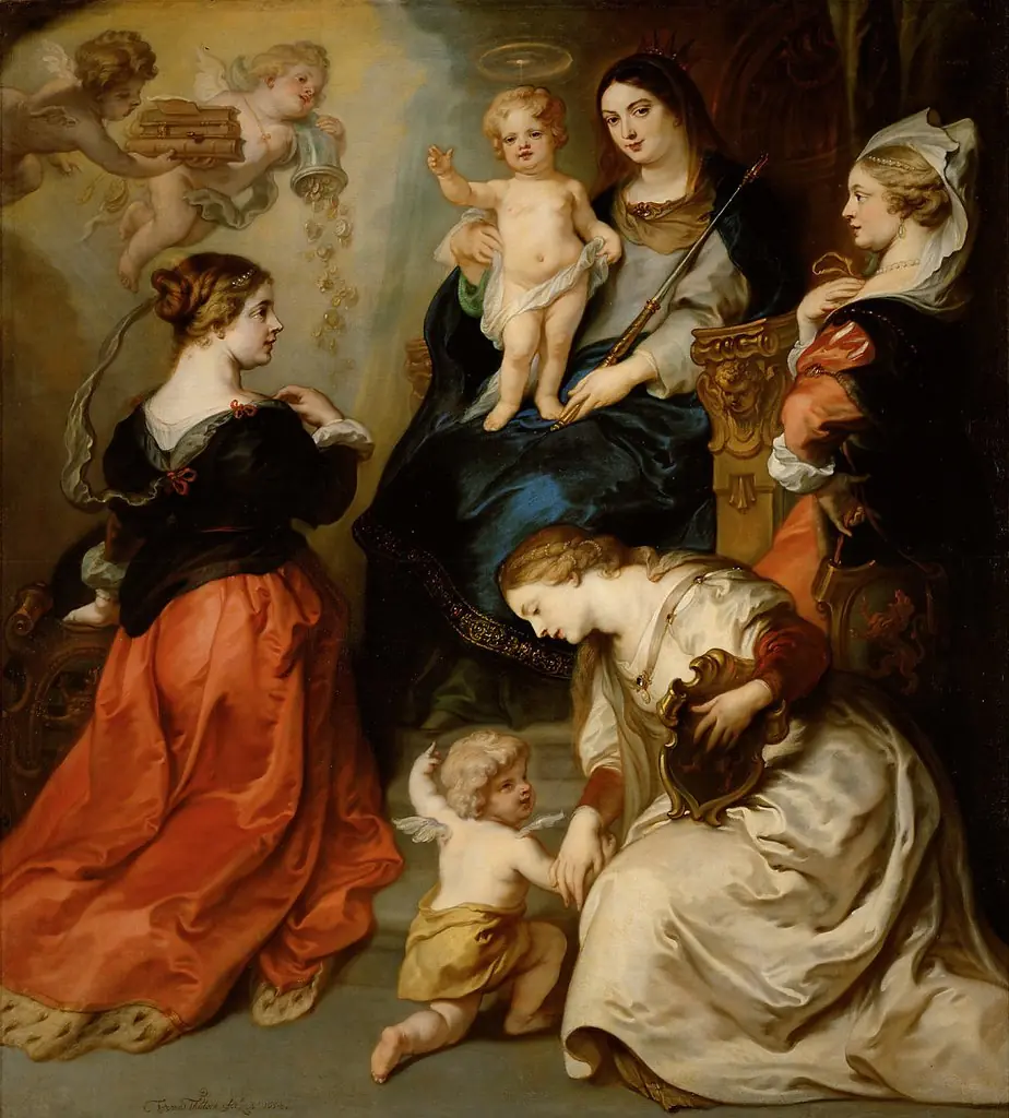 The provinces of Brabant, Hainaut and Flanders pay homage to the Virgin, by Theodoor van Thulden