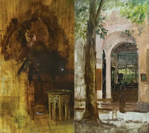 Autoportret Theodor Aman/Peisaj citadin (verso), by Theodor Aman