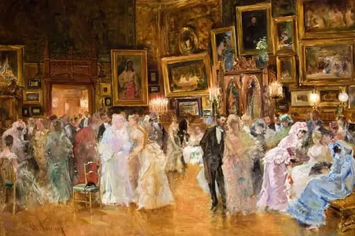 Bal mascat în atelier - Serată, by Theodor Aman