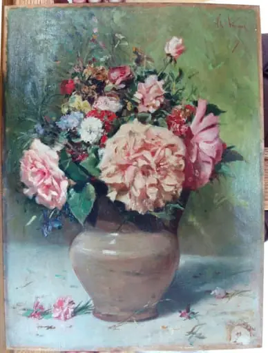 Buchet cu flori într-un vas, by Theodor Aman