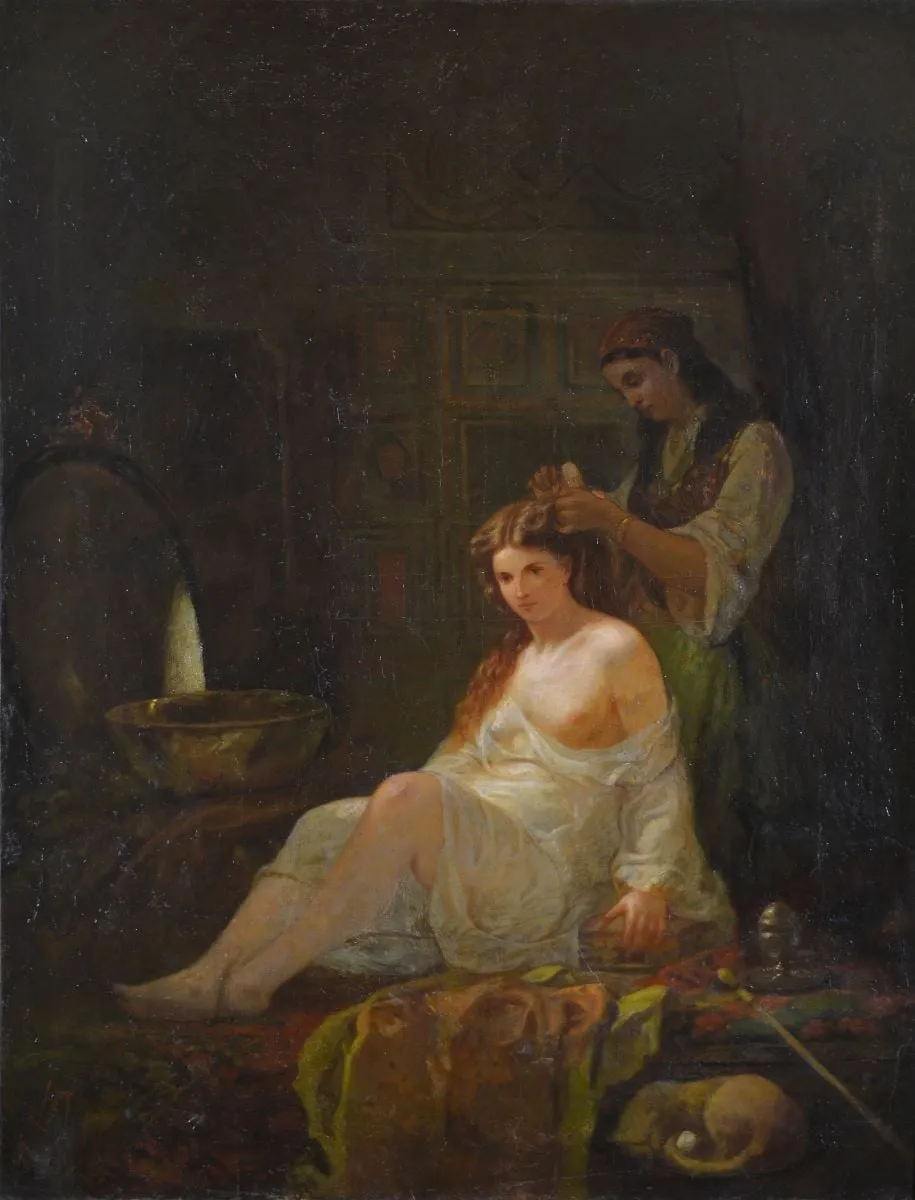 Compoziție (Odaliscă) (În RI: Compoziție. Scenă de interior), by Theodor Aman, 1871