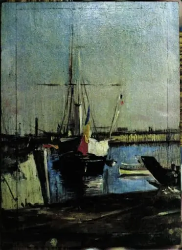Corbaie în portul Constanța, by Theodor Aman