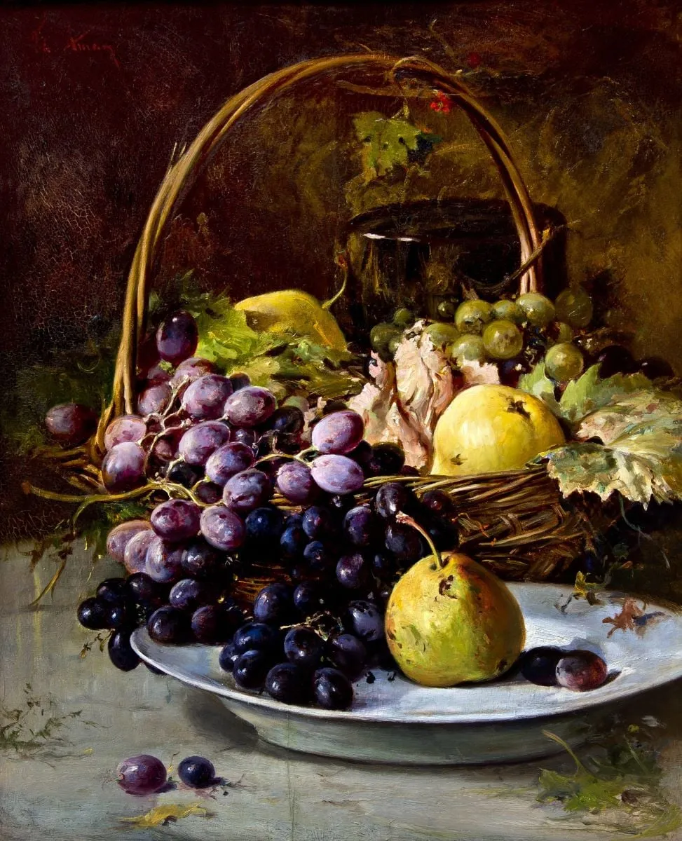 Coș cu fructe, by Theodor Aman, 1850