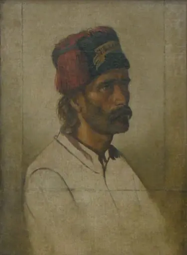 Dorobanț din Vlașca, by Theodor Aman