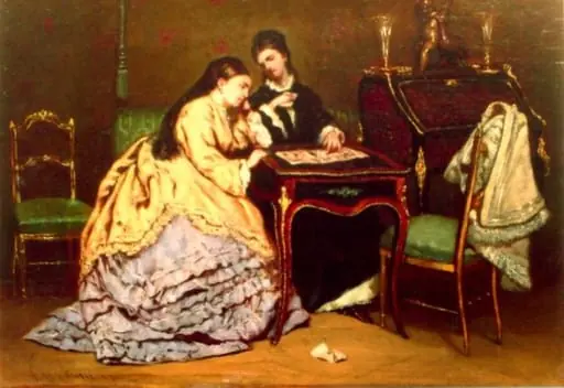 Două femei dau în cărți, by Theodor Aman