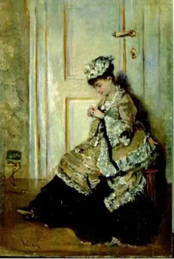 Femeie în interior, by Theodor Aman