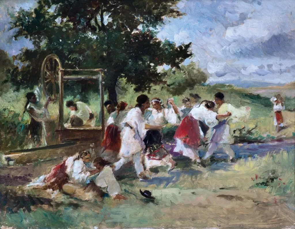Glume de peste Olt – variantă, by Theodor Aman, unspecified, 1850