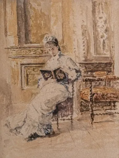 Lectură, by Theodor Aman