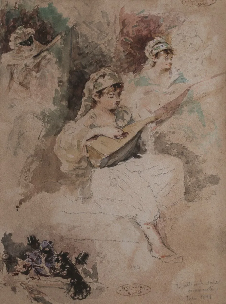 Mandolinate, by Theodor Aman, 1891