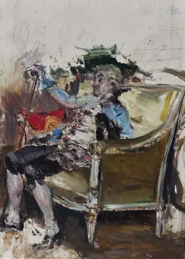 Marchiz (schiță după Boldini), by Theodor Aman
