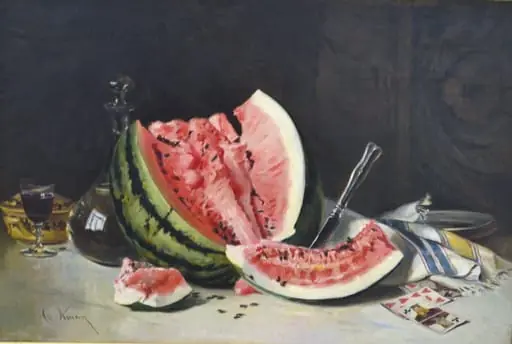 Natură moartă cu pepeni, by Theodor Aman