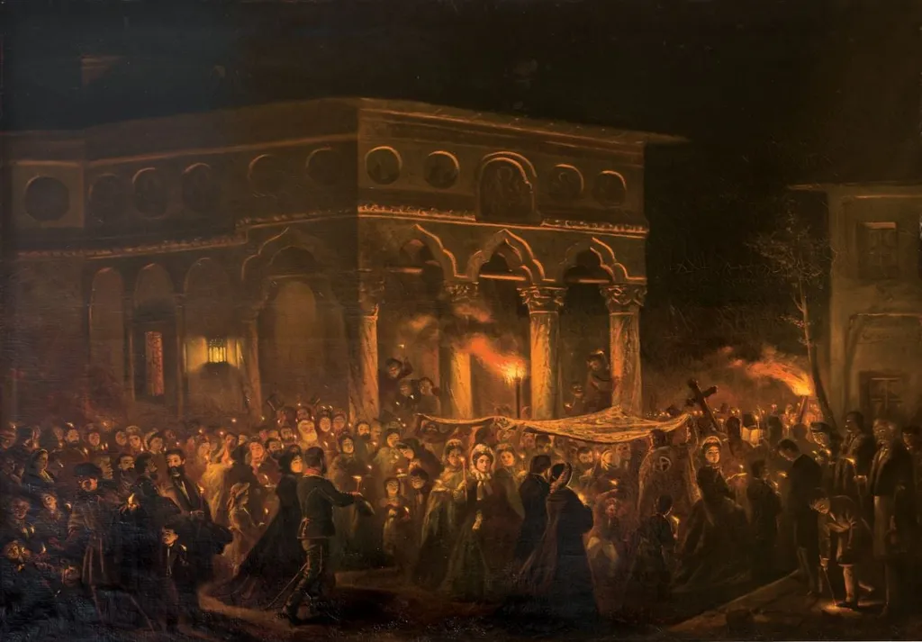 Noaptea din Vinerea Patimilor, by Theodor Aman, unspecified, 1864