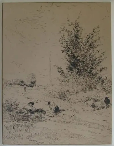 Odihna la câmp, by Theodor Aman