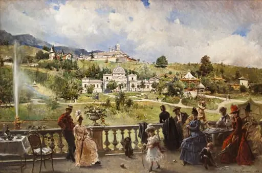 Pe terasă la Sinaia, by Theodor Aman