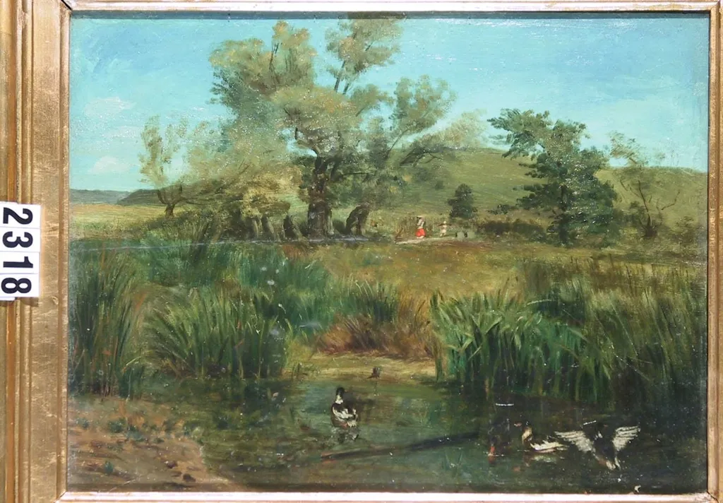 Peisaj cu rațe, by Theodor Aman, unspecified
