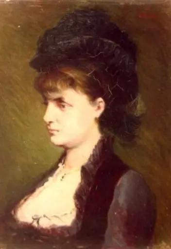 Portret de femeie (cu pălărie), by Theodor Aman