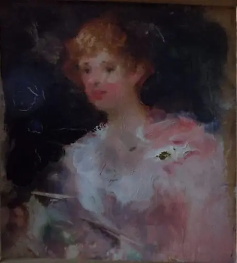 Portret în roz, by Theodor Aman